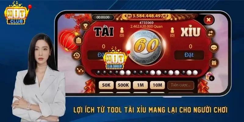 Sử dụng tool tài xỉu thông thái giúp người chơi dễ thắng lớn. 